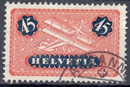 Schweiz Suisse 1923: "Biplane" Zu F8y (glatt) Mi 183x Yv PA8 (lisse) Mit Stempel Von LAUSANNE (Zu CHF 13.00) - Used Stamps