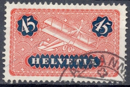 Schweiz Suisse 1923: "Biplane" Zu F8y (glatt) Mi 183x Yv PA8 (lisse) Mit Stempel Von LAUSANNE (Zu CHF 13.00) - Gebruikt