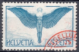 Schweiz Suisse 1924: IKARUS Zu Flug 10y Glatt Mi 189x Yv PA 10a Lisse Mit Rotem ⊙ SEGELLUFTPOST (Zu CHF 32.00) - Used Stamps