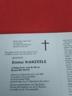 Doodsprentje Emma Wanzele / Gijzenzele 12/7/1888 - 30/11/1976 ( Remi De Neve ) - Religion & Esotérisme