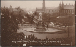 King Edward Statue, Aberdeen, C.1915 - Adelphi RP Postcard - Aberdeenshire