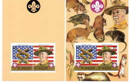 145- FRANC-MAÇONNERIE (MASONIC) : SCOUTISME, BADEN POWELL Avec Variété, Et Nondentelé :équerre Et Compas Stylisés. - Massoneria