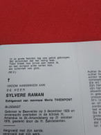 Doodsprentje Sylvere Raman / Beervelde 3/12/1929 Sint Amandsberg 21/10/1979 ( Maria Thienpont ) - Religion & Esotérisme