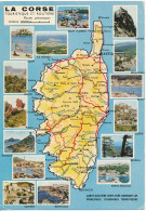 CORSE. Carte Routière Et Vues De Nonza, Erbalunga, Bastia, Corte, Bavella, Porto-Vecchio, Calvi, Porto, Piana, Propriano - Corse