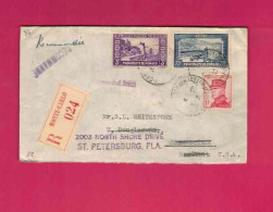Lettre Recommandée De 1939 Pour Les USA EUAN - YT N° 125, 130 Et 163 - Cartas & Documentos
