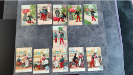 LOT 11 CARTE POSTALE CP MILITARIA FANTAISIE COUPLE AMOUR 1906 TBE - Sammlungen & Sammellose