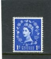 GREAT BRITAIN - 1958  1d  GRAPHITE'S  MINT NH  SG 588 - Neufs