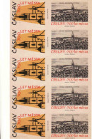 Czechoslovakia - Czechia 10 Matchbox Labels - 700 Years Of The City Of Čáslav - Boites D'allumettes - Etiquettes