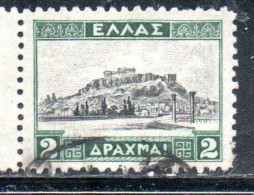 GREECE GRECIA ELLAS 1927 THE ACROPOLIS ATHENS 2d USED USATO OBLITERE' - Usati