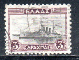 GREECE GRECIA ELLAS 1927 CRUISER GEORGIOS AVEROFF 3d USED USATO OBLITERE' - Usati