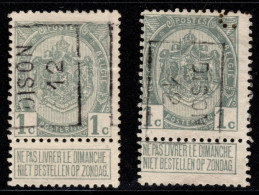 Preo's (81) "DISON 12" OCVB 1824 A+B - Rolstempels 1910-19