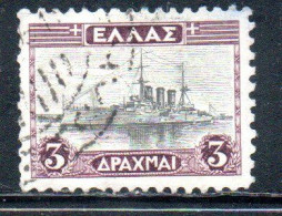 GREECE GRECIA ELLAS 1927 CRUISER GEORGIOS AVEROFF 3d USED USATO OBLITERE' - Usati