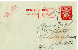 BELGIQUE ENTIER CARTE OBLITRE EUPEN 1947 POUR LA FRANCE. - Cartes Postales 1934-1951