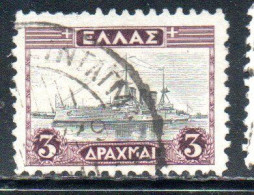 GREECE GRECIA ELLAS 1927 CRUISER GEORGIOS AVEROFF 3d USED USATO OBLITERE' - Usati