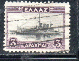 GREECE GRECIA ELLAS 1927 CRUISER GEORGIOS AVEROFF 3d USED USATO OBLITERE' - Usati