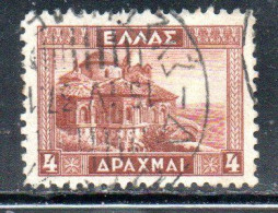 GREECE GRECIA ELLAS 1935 CHURCH OF PANTANASSA MISTRA 4d USED USATO OBLITERE' - Usati