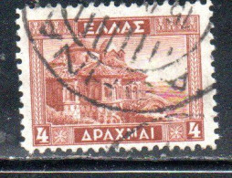 GREECE GRECIA ELLAS 1935 CHURCH OF PANTANASSA MISTRA 4d USED USATO OBLITERE' - Usati