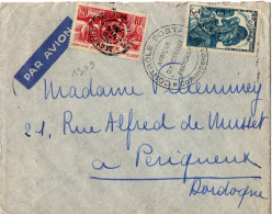 GUINEE AFFRANCHISSEMENT COMBINE OBLITERE MAROU POUR LA FRANCE CONTRÔLE POSTAL - Lettres & Documents
