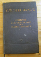 Old German Language Book, G.W.Plechanow:Beiträge Zur Geschichte Des Materialismus, Moskau 1940 - Unclassified