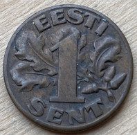 1929 Estonia Circulated Coin 1 Sent, KM#10,6348 - Estonia