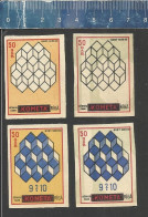 CUBES - OLD MATCHBOX LABELS KOMETA LATVIA 1959 - Boites D'allumettes - Etiquettes