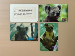 Mint USA UNITED STATES America Prepaid Telecard Phonecard, Koala Series B.I.P.E. 95 CardEx 95 I.P.C, Set Of 3 Mint Cards - Verzamelingen