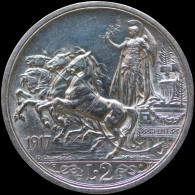 LaZooRo: Italy 2 Lire 1917 R UNC - Silver - 1900-1946 : Victor Emmanuel III & Umberto II