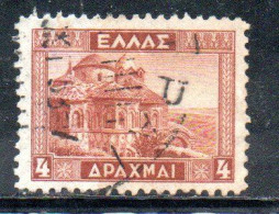 GREECE GRECIA ELLAS 1935 CHURCH OF PANTANASSA MISTRA 4d USED USATO OBLITERE' - Usati