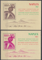 RWANDA 1967 ⁕ NAPLES - EUROPA Stamp Expo ⁕ 2v MNH Block 7 & 8 A Mi.215-216 - Neufs