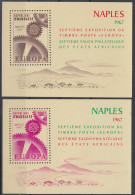 RWANDA 1967 ⁕ NAPLES - EUROPA Stamp Expo ⁕ 2v MNH Block 7 & 8 A Mi.215-216 - Unused Stamps