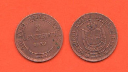 Italia 2 Centesimi 1859 Governo Toscana 5 Re' Eletto Vict. Emanuele II° Copper Coin Italie Old States Two Cents 1859 ∇21 - 1861-1878 : Victor Emmanuel II.