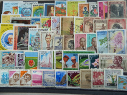 CONGO LOT DE 50 TIMBRES TOUS DIFFERENTS TB - Oblitérés