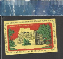 KEMERI SANATORIUM NR 1 (GOST 1820-45) - OLD MATCHBOX LABEL VEZUVS RIGA LATVIA 1949-1952 - Boites D'allumettes - Etiquettes