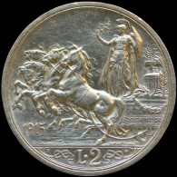 LaZooRo: Italy 2 Lire 1915 R XF - Silver - 1900-1946 : Victor Emmanuel III & Umberto II
