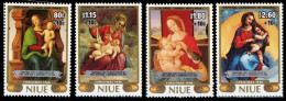 (021) Niue  Christmas / Noel / Pope Visit Overprints / Aufdrucke  ** / Mnh  Michel 690-693 - Niue