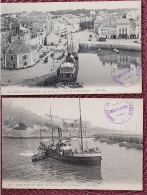 Belle Ile En Mer , Sortie Du Vapeur ,  Et Quais , 2 Cartes - Belle Ile En Mer