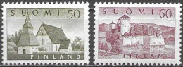Finland Finnland Finlande Suomi 1957 Definitives Lammi Church Olofsborg Castle Michel Nr. 474-75 Gummiert Mit Falz MH * - Neufs