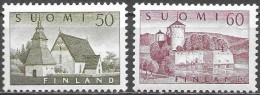 Finland Finnland Finlande Suomi 1957 Definitives Lammi Church Olofsborg Castle Michel Nr. 474-75 Gummiert Mit Falz MH * - Unused Stamps