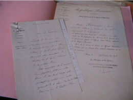 LETTRES PROMOTION LEGION D'HONNEUR COLONEL MOREAU 1880-98 Signé INFANTERIE - Documenti