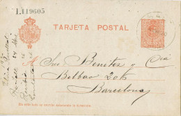 53785. Entero Postal SALT (Gerona) 1920. Alfonso XIII Medallon - 1850-1931