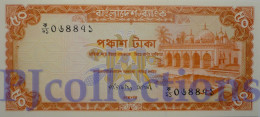 BANGLADESH 50 TAKA 1976 PICK 17a UNC W/PINHOLES RARE - Bangladesch