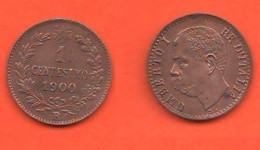 Italia 1 Centesimo 1900 Umberto I° One Cent  ∇21 Italie Italy - 1878-1900 : Umberto I