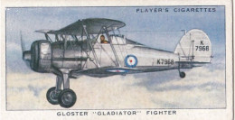 22 Gloster Gladiator - Aircraft Of The Royal Air Force 1938 - Players Original Cigarette Card - Military - Player's