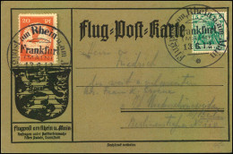 1912, FLUGPOST RHEIN-MAIN, 20 Pfg. Auf Brauner Karte Gestempelt "OFFENBACH 13-6-12" - Lettres & Documents