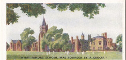 14 Rugby School -  Carreras Cigarette Card - Do You Know? 1939 - - Player's
