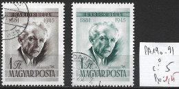 HONGRIE PA 190-91 Oblitérés Côte 5 € - Used Stamps