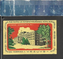 KEMERI SANATORIUM NR 1 (GOST 1820-56) - OLD MATCHBOX LABEL VEZUVS RIGA LATVIA 1960 - Boites D'allumettes - Etiquettes