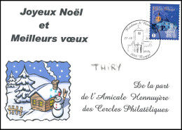 CS/HK°4291(B133/C133) - Noël / Kerstmis / Weihnachten / Christmas - SIGNÉ/GETEKEND: Frédéric Thiry - Cartoline Commemorative - Emissioni Congiunte [HK]