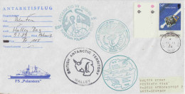 British Antarctic Territory (BAT) Antarctic Flight From Polarstern To Halley Bay 9.2.1989 University Of Gent (PT154A) - Vols Polaires