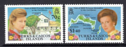Turks & Caicos Islands 1988 Visit Of Princess Alexandra Set MNH (SG 943-944) - Turks & Caicos (I. Turques Et Caïques)